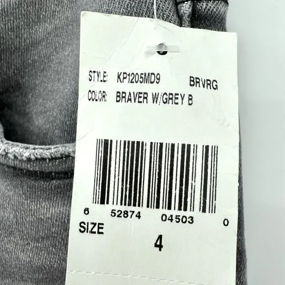 KUT from the Kloth Gray High Rise Connie Ankle Skinny Jeans Size 4 Distressed - Picture 4 of 8